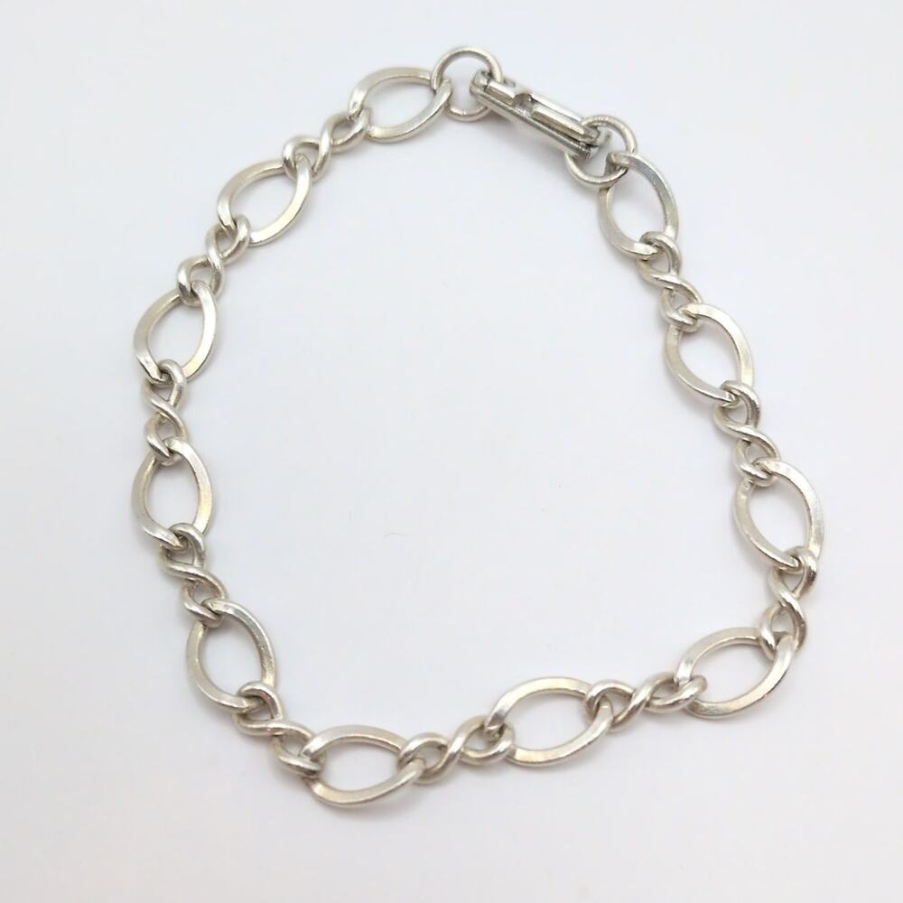 Vintage LGB Sterling Silver 925 Infinity Link Chain Bracelet 7.5in 8.24g 17.3mm